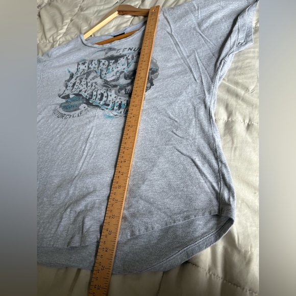 Harley Davidson women’s grey t-shirt skull studded size XL - Picture 3 of 7